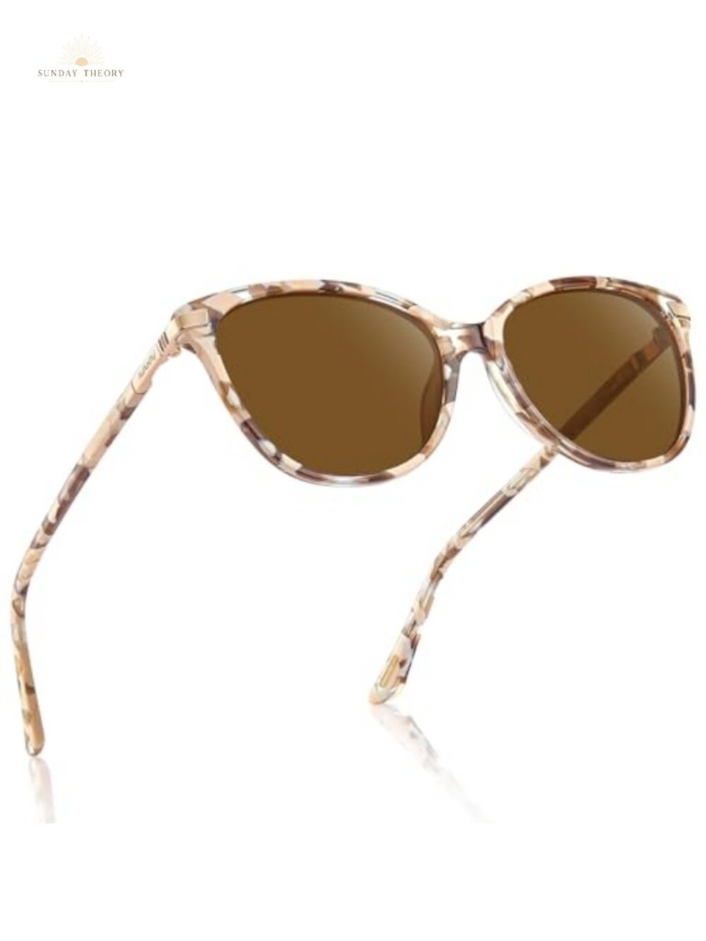 Vintage Cat Eye Polarized Women's Sunglasses UV400 Anti-Reflective Half Frame